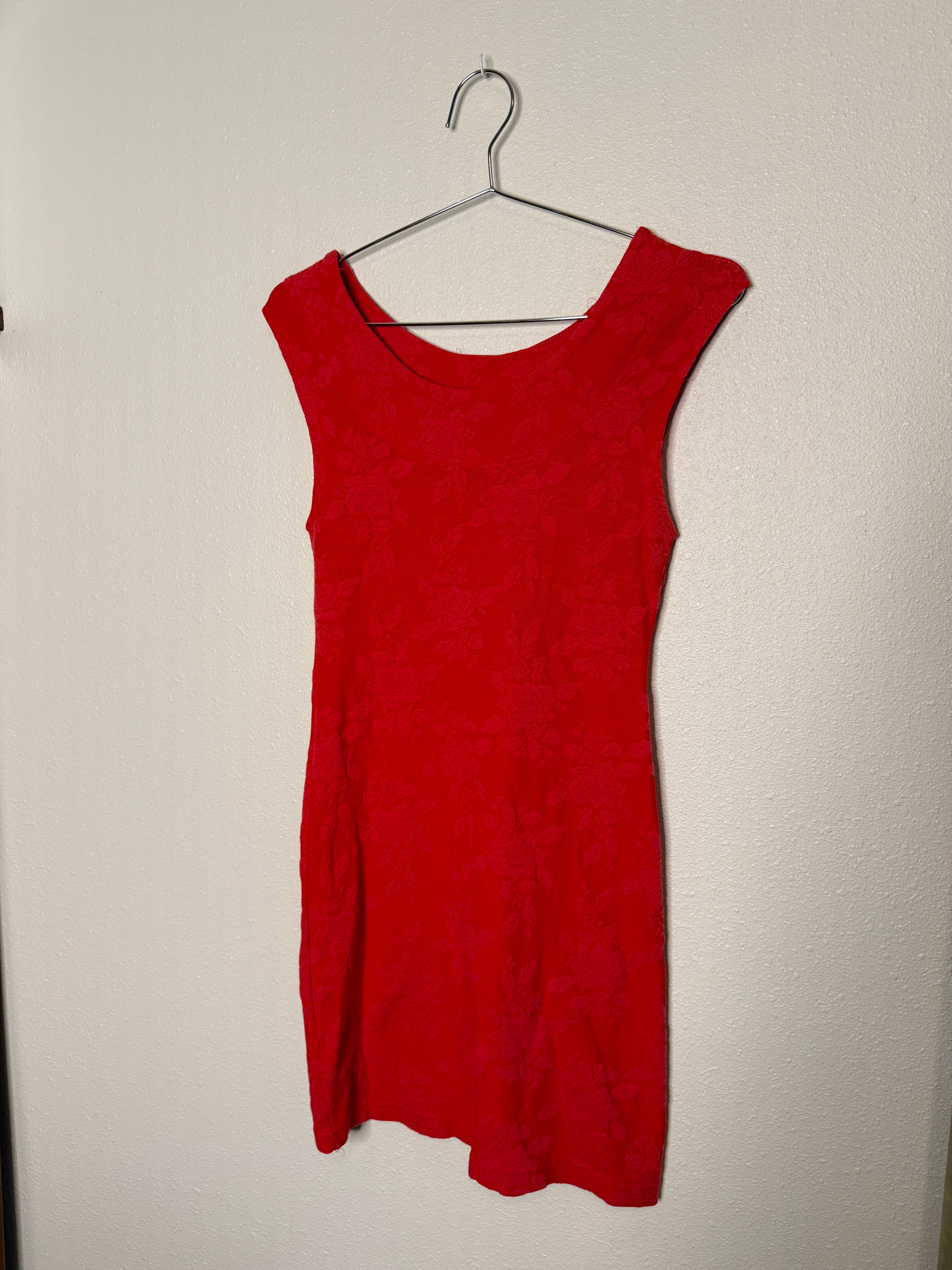 Vintage Red Rose Minidress