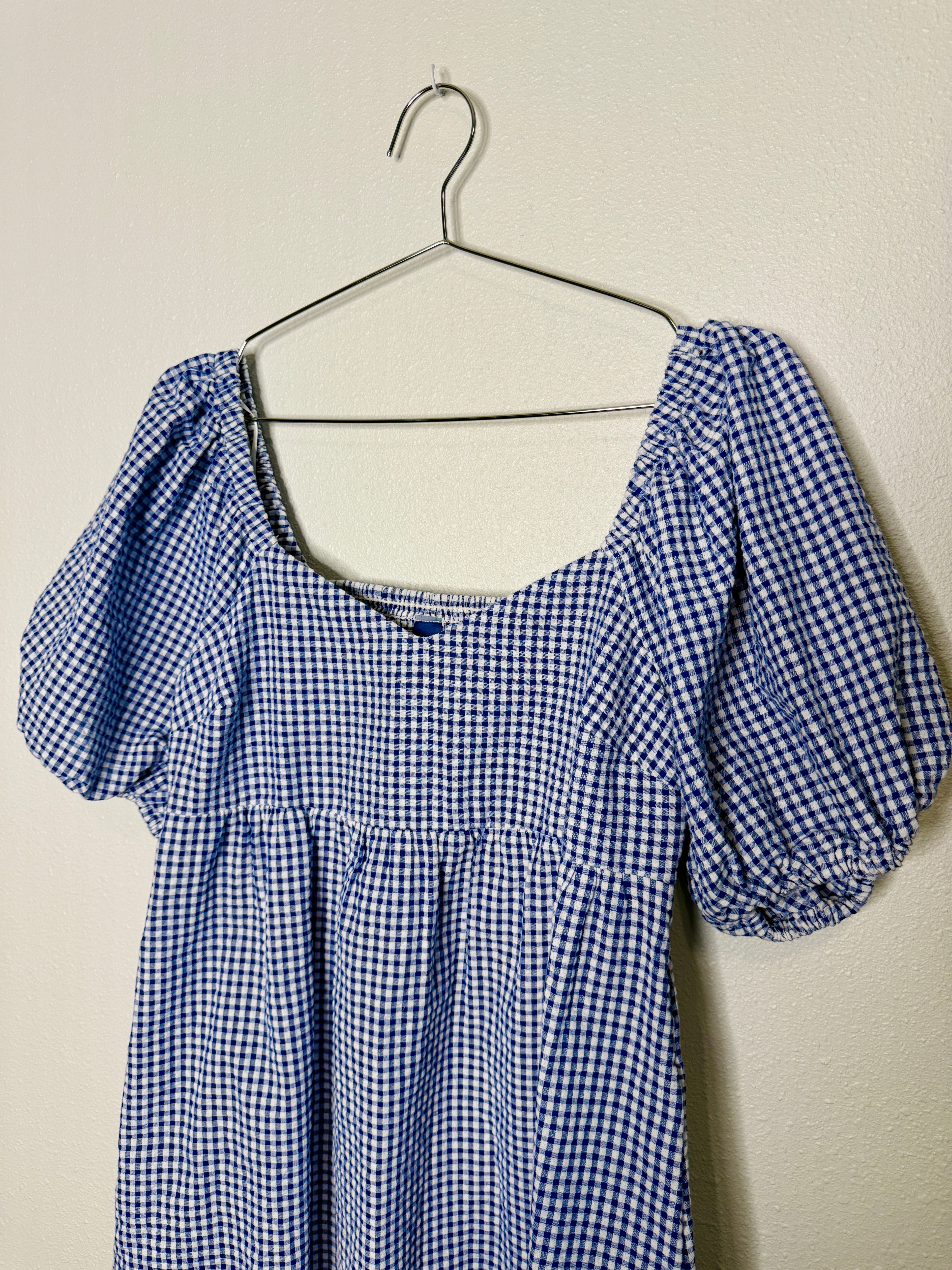 Old Navy Blue Gingham Dress