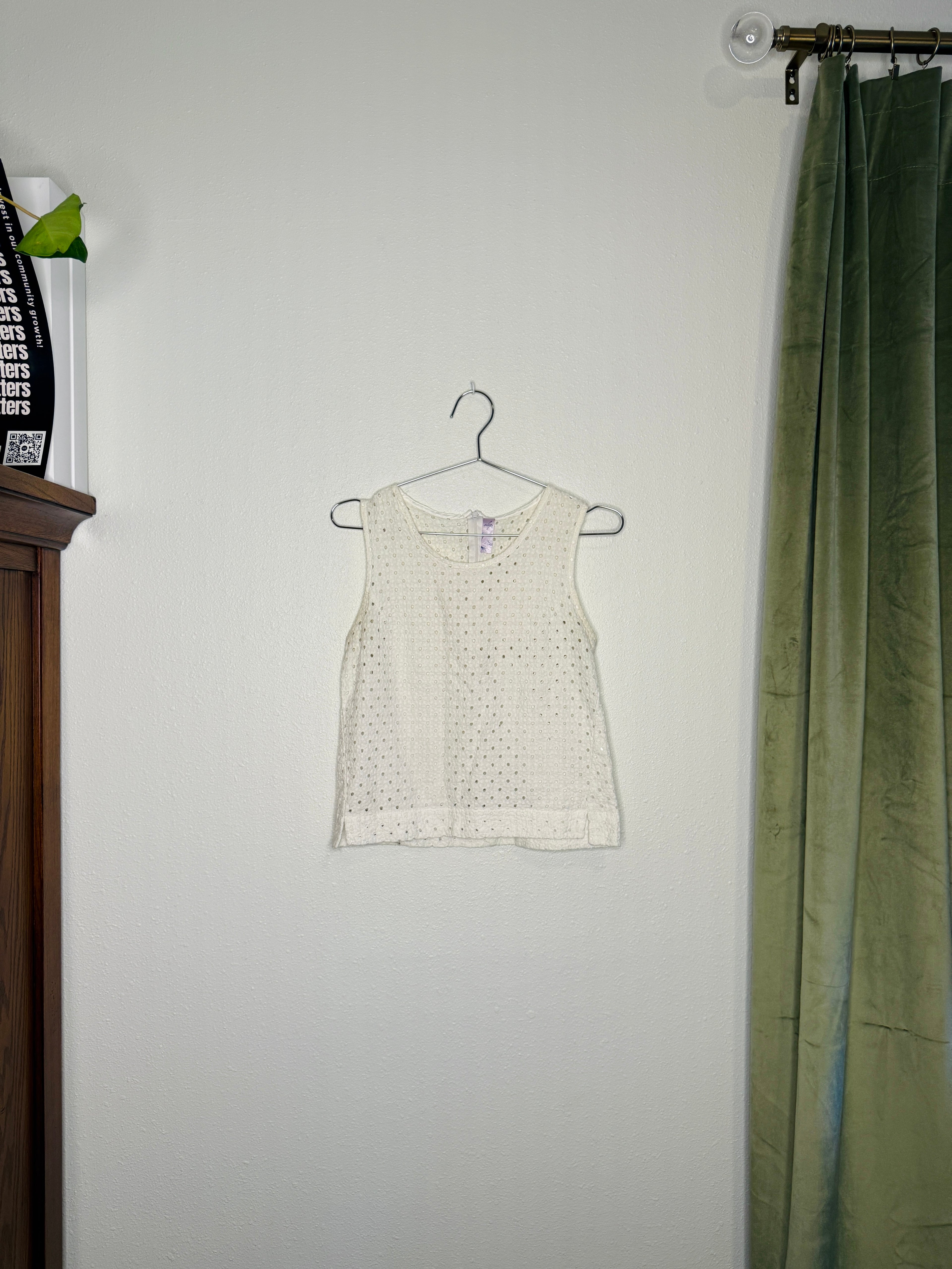 White Eyelet Top
