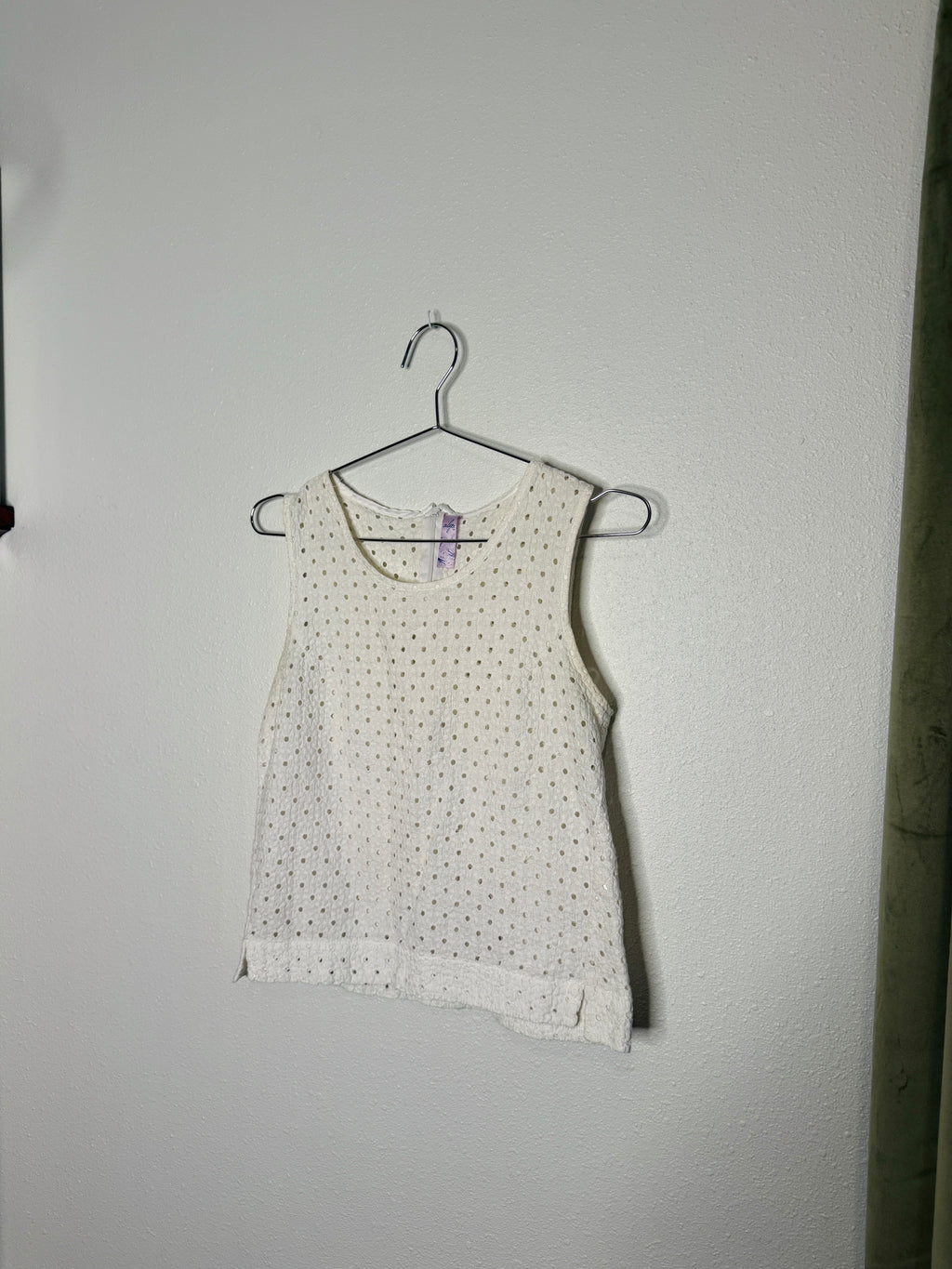 White Eyelet Top