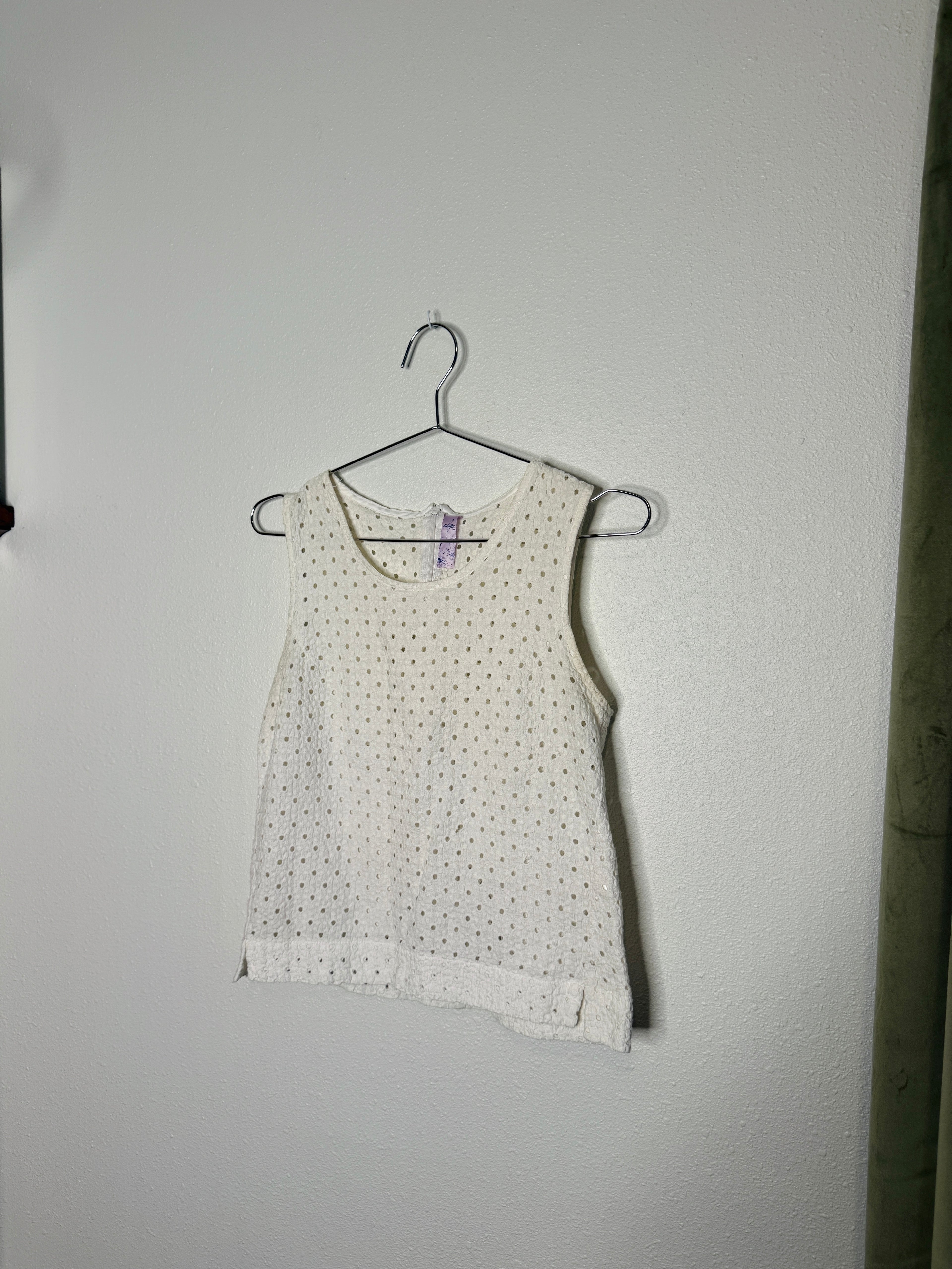 White Eyelet Top