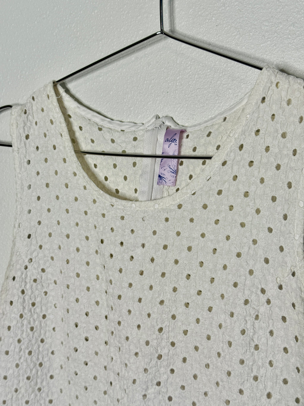 White Eyelet Top
