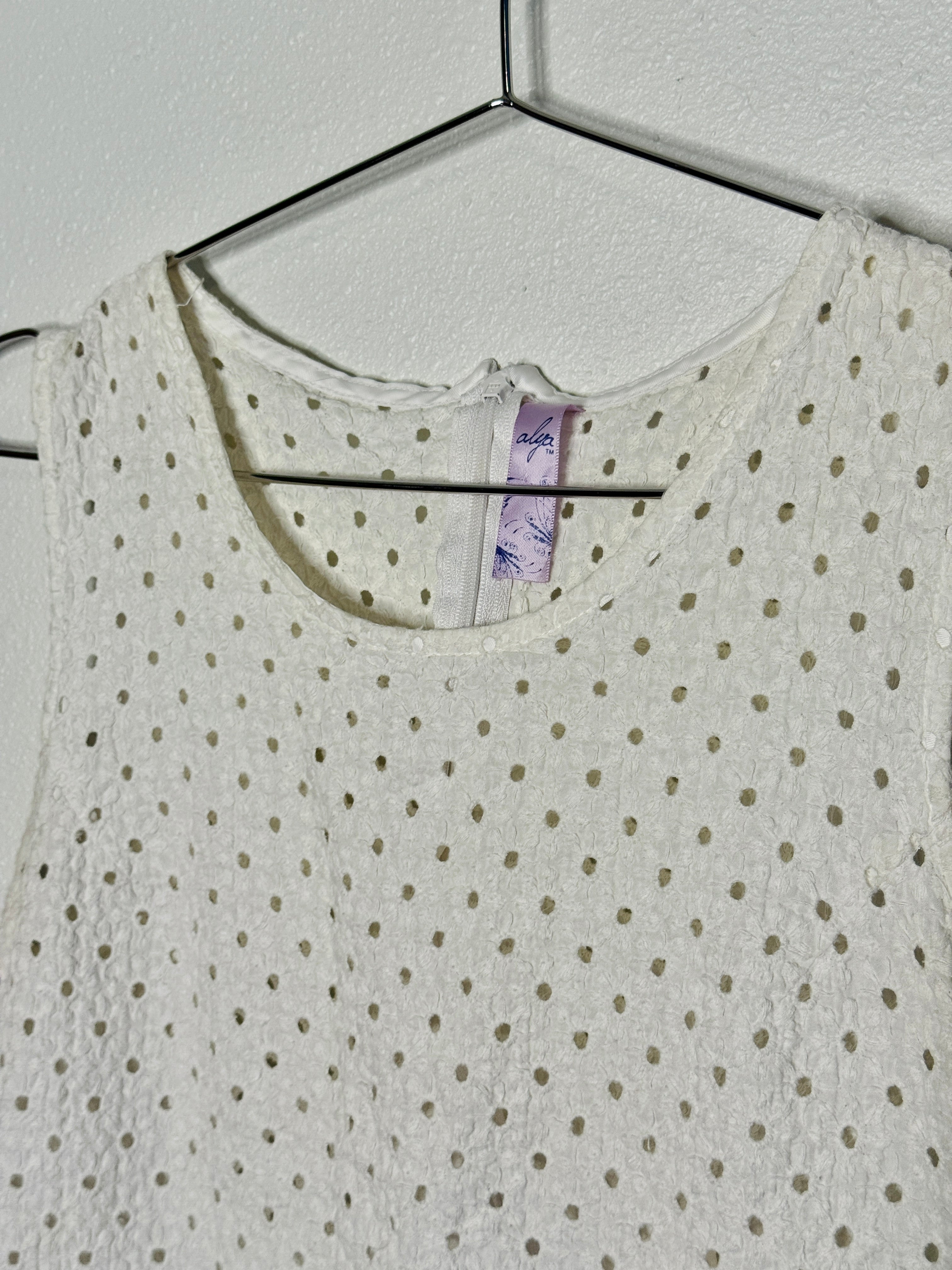 White Eyelet Top