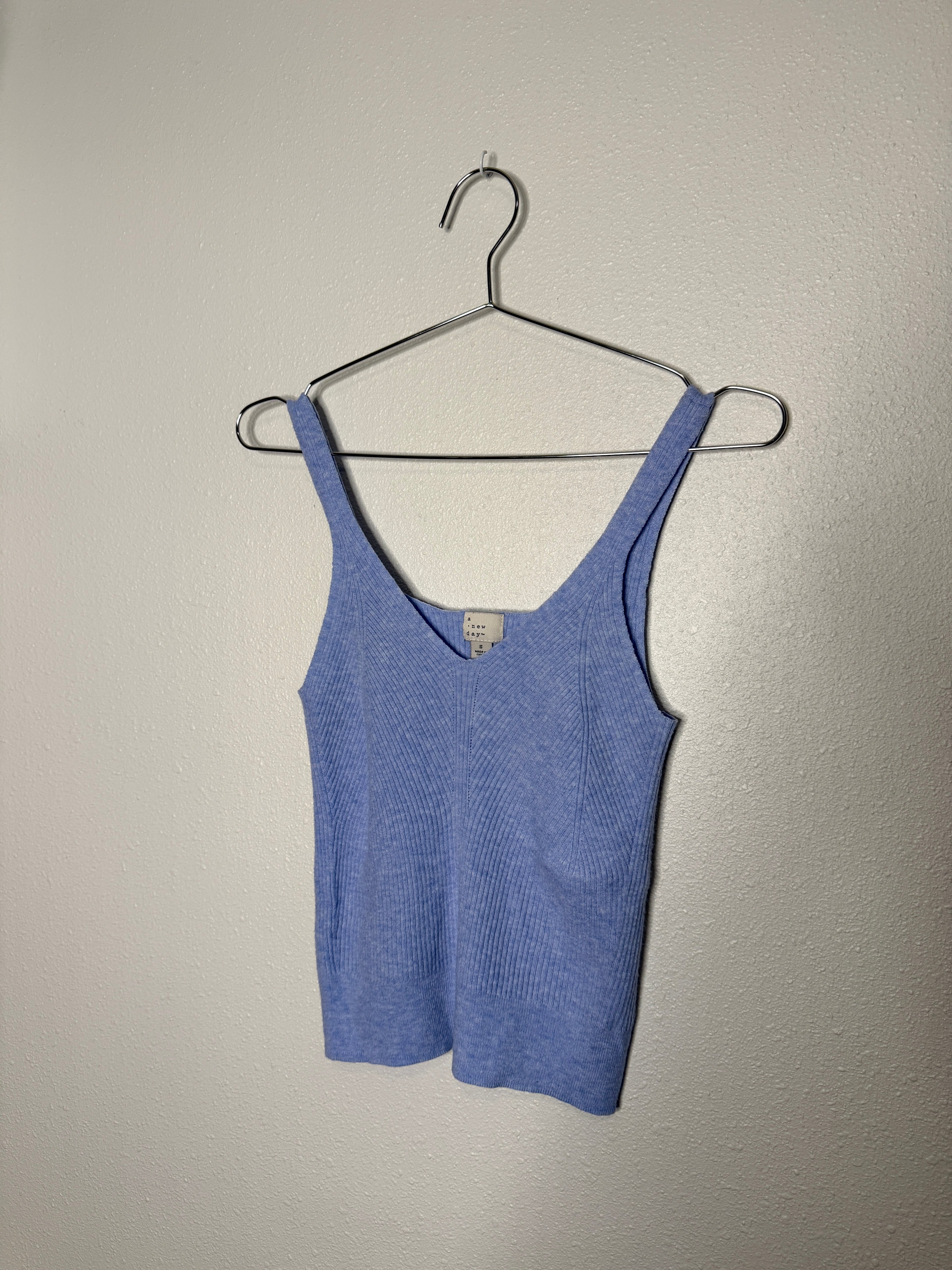 A New Day Blue Knit Tank Top