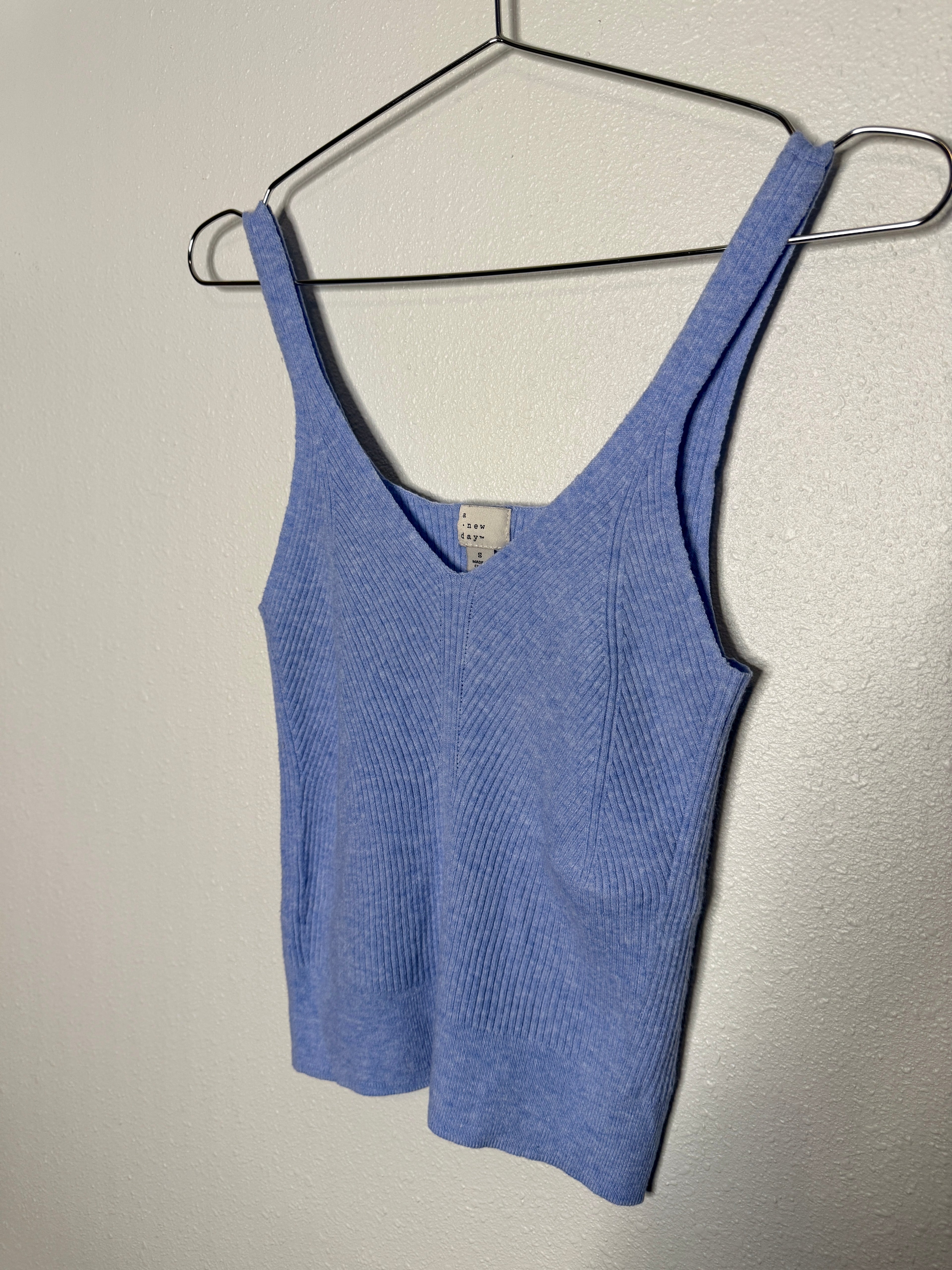 A New Day Blue Knit Tank Top