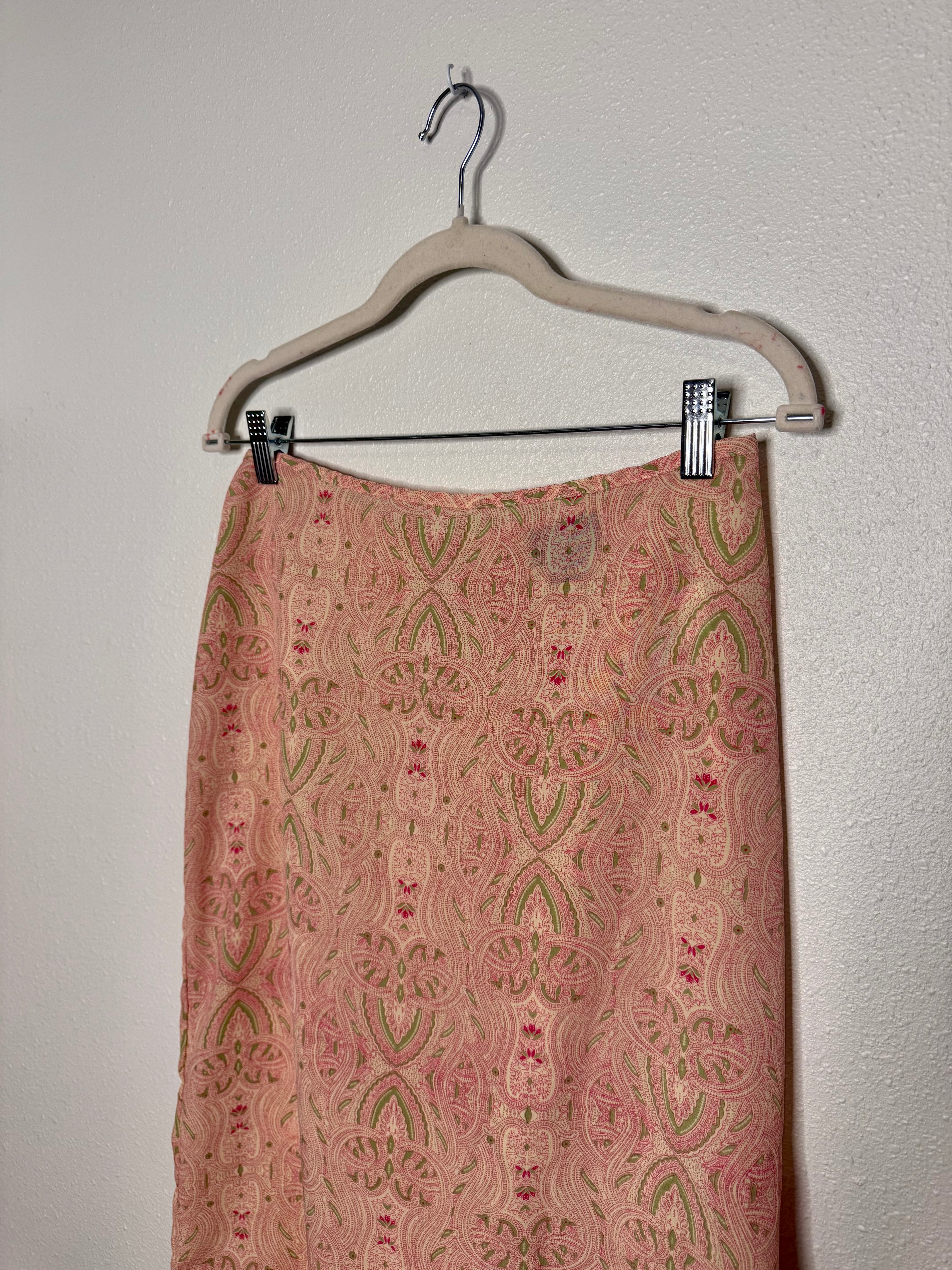 Vintage Pink and Green Skirt