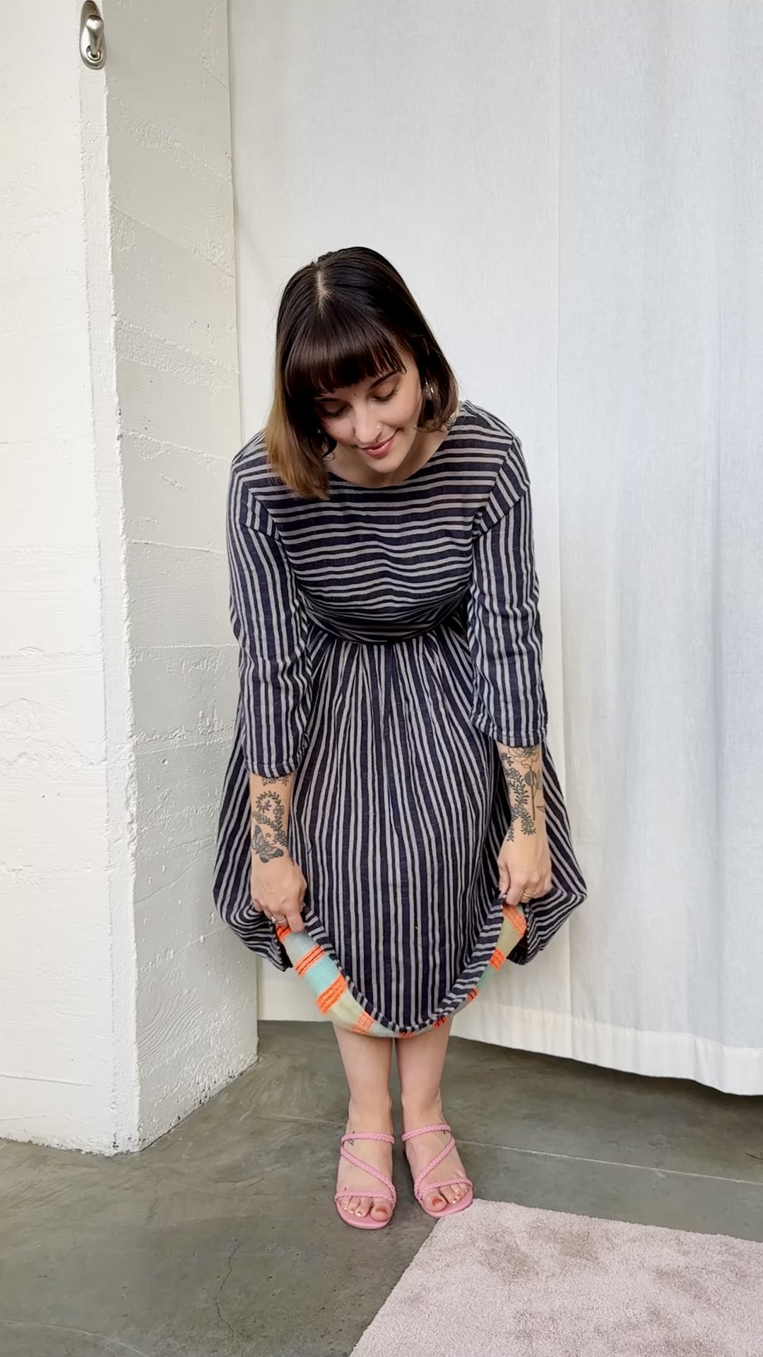 ace&jig 100% Cotton Striped Dress